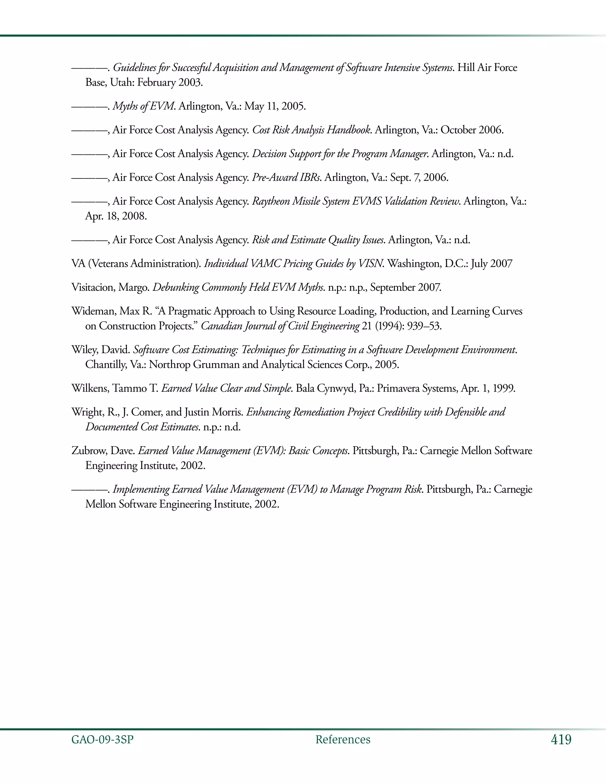 Coast estimating and assessment guide