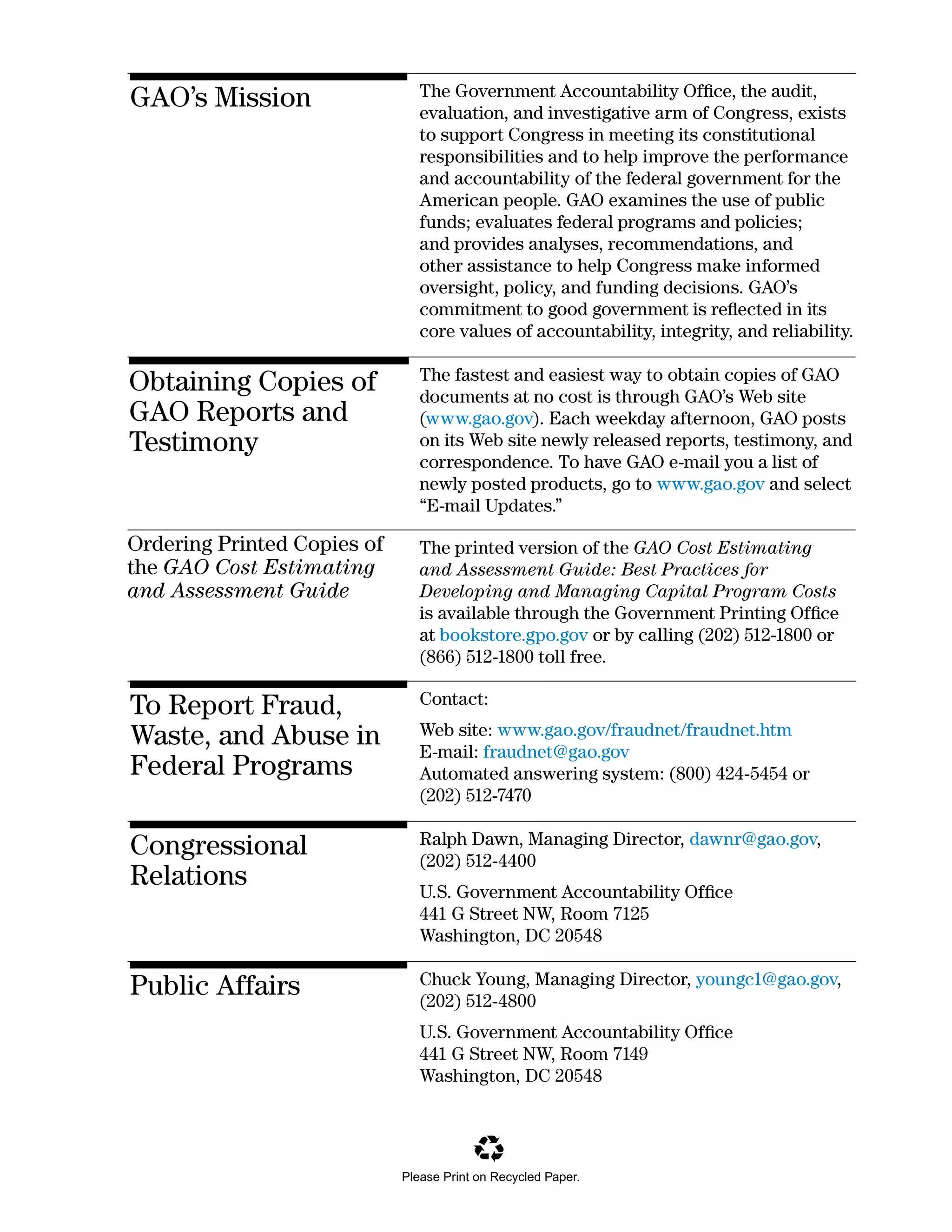 Coast estimating and assessment guide