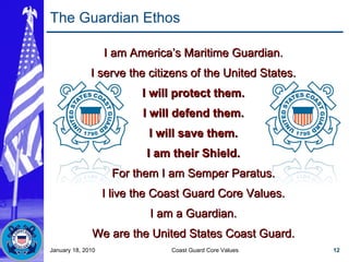 Coast Guard Core Values | PPT