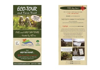 Coast To Coast Tours Brochure