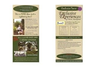 Coast To Coast Tours Brochure