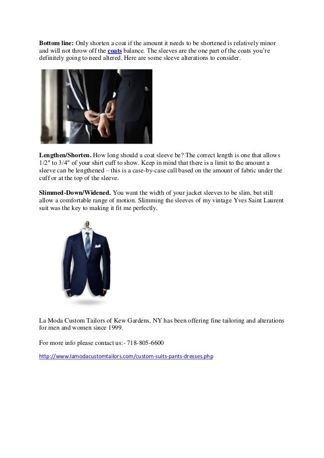 Coat alteration tailor