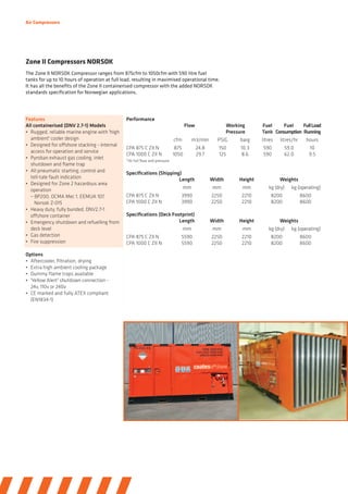 Zone 2 Container Compressor Coates Offshore Product Brochure | PDF
