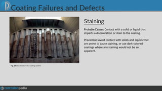 Coating failures and defects Faults of Damage | PDF