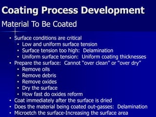 Coating processes | PPTX