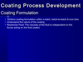 Coating Processes Development | PPT