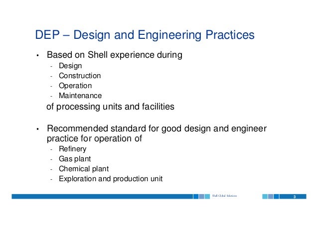 coatings standards and shell dep design engineering practice