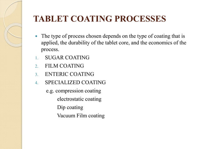 Tablet Coating technology ppt