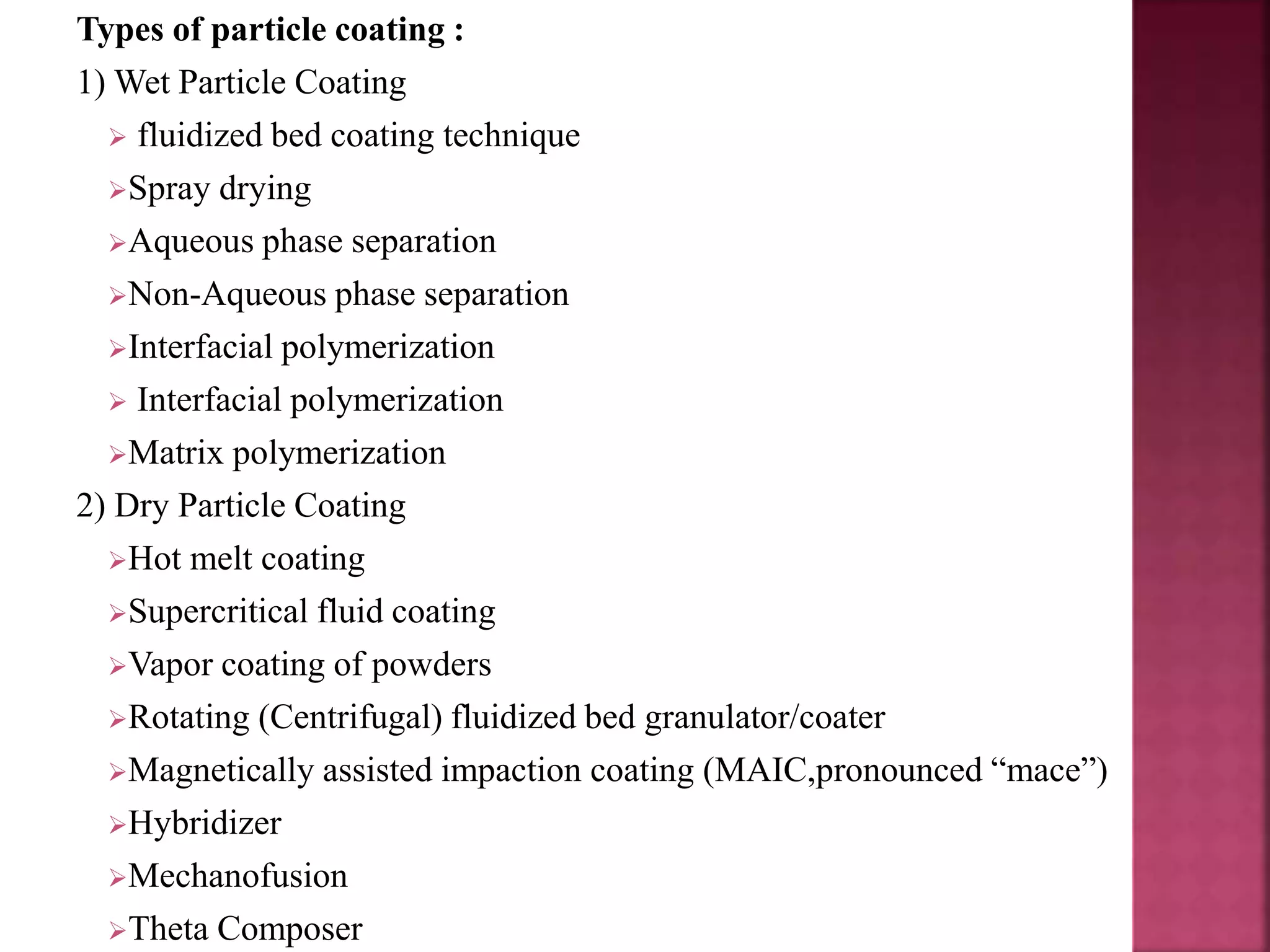 Coating technology m.pharmacy 1st year | PPTX