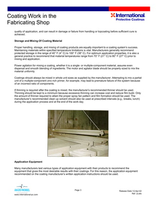 Coating work in the fabrication shop | PDF