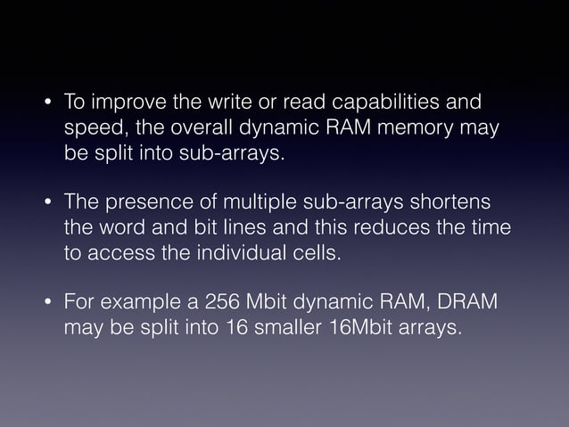 DRAM Cell - Working and Read and Write Operations | PDF