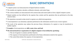 Comprehensive Overview of Register Transfer and Microoperations in ...