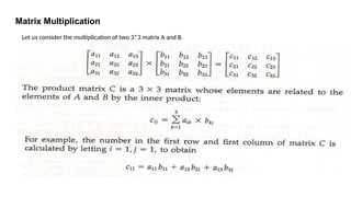 Matrix Multiplication
Let us consider the multiplication of two 3*3 matrix A and B.
 