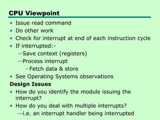 Input / Output organization of computer architecture | PPT | Operating ...