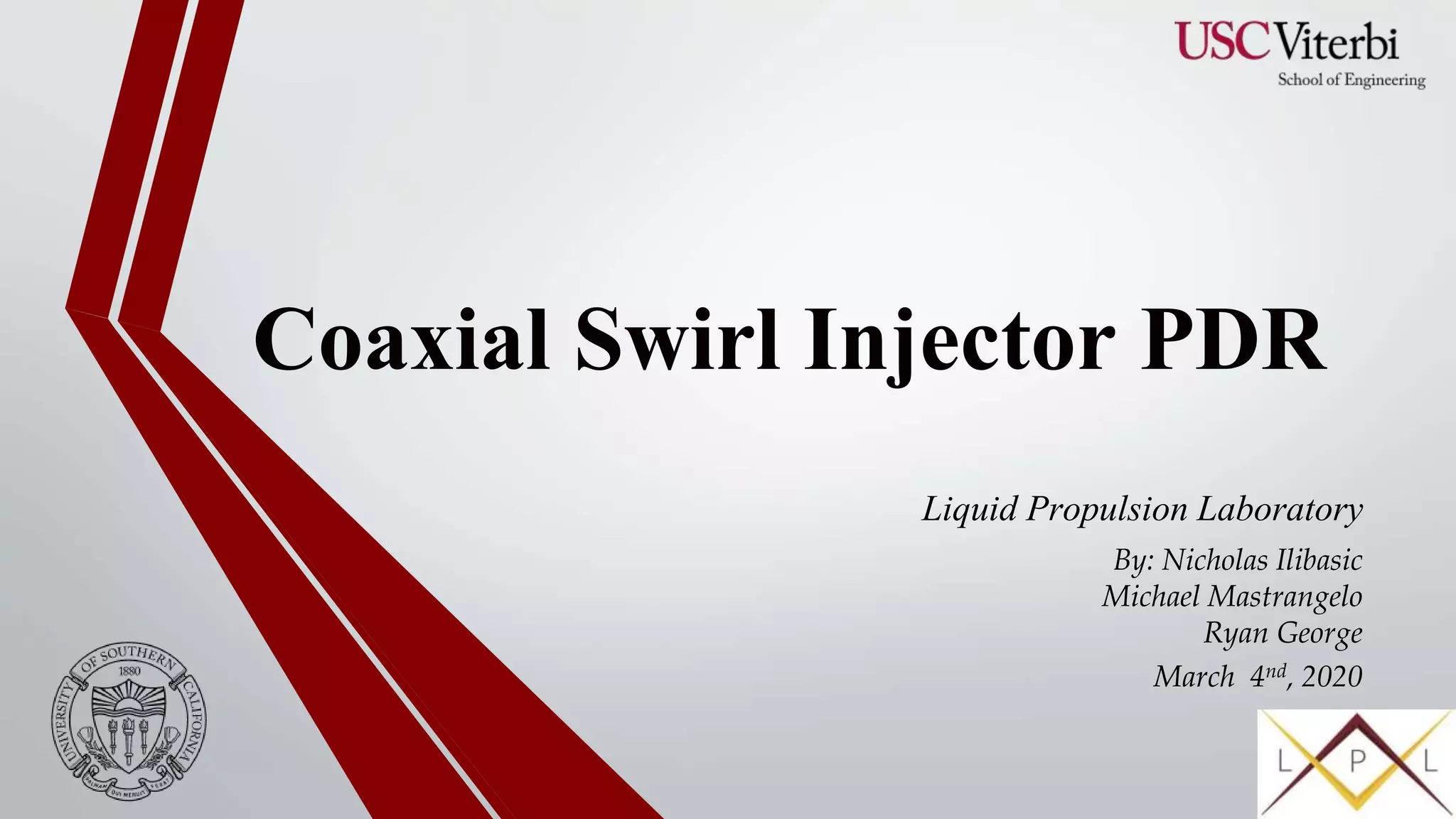 Coaxial Bi-Swirl Fuel Injector | PPTX
