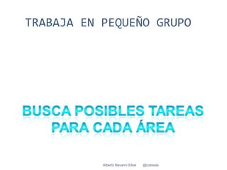 TRABAJA EN PEQUEÑO GRUPO




           Alberto Navarro Elbal   @cobaula
 
