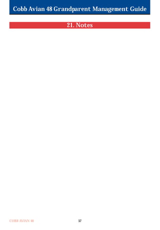 Cobb Avian 48 Grandparent Management Guide
COBB AVIAN 48 57
21. Notes
OK.Avian 48 GP 1/6P 1/19/06 3:20 PM Page 61
 
