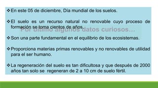 importancia de los suelos en la vida y el planeta | PPTX