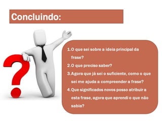 Metacognição e scaffolding - como entender uma frase