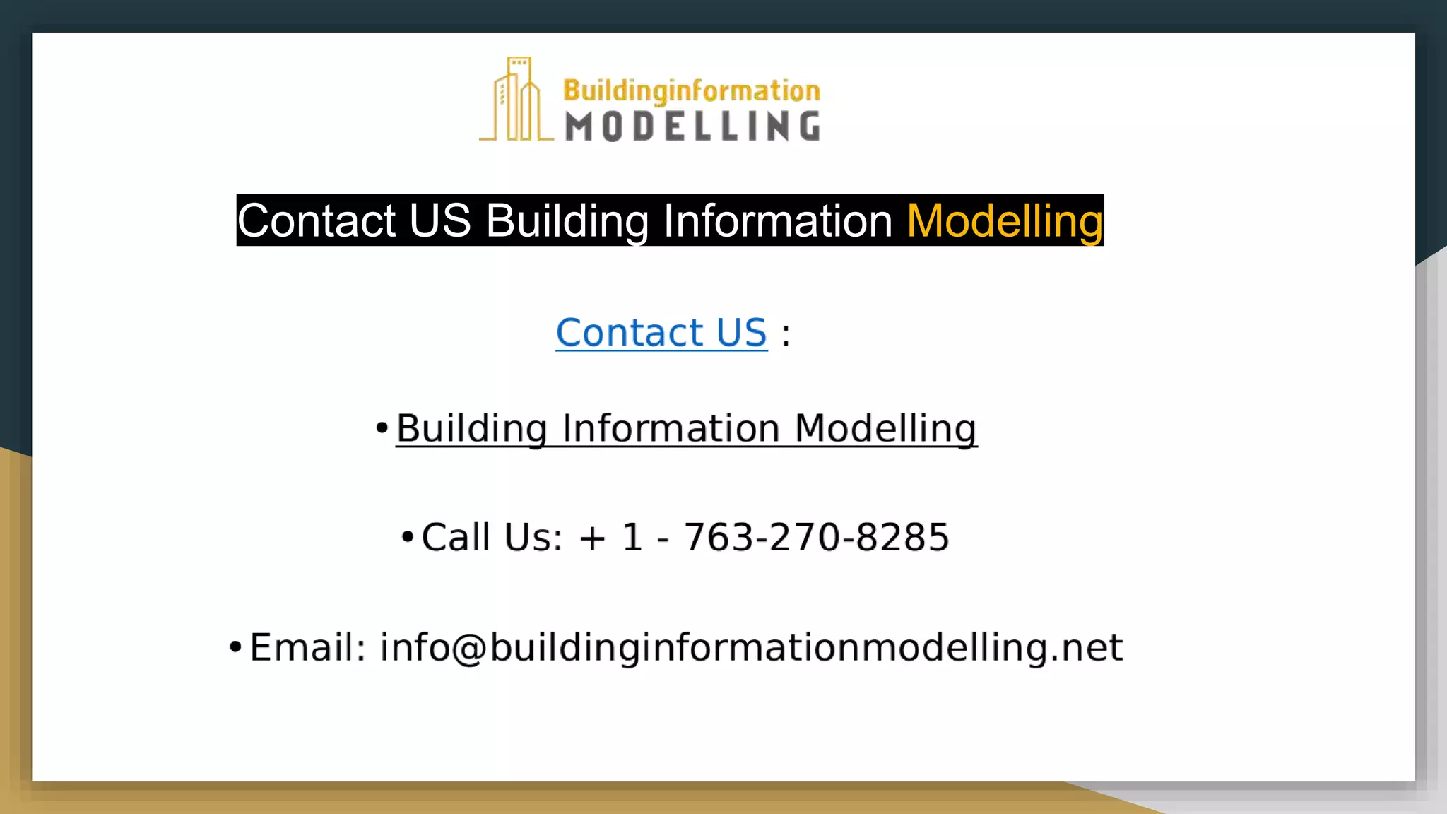 Contact US Building Information Modelling
 