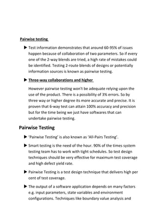 Combinatorial testing | PDF