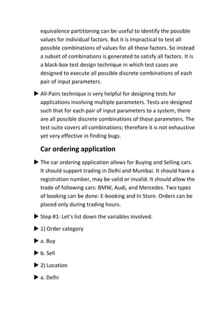 Combinatorial testing | PDF