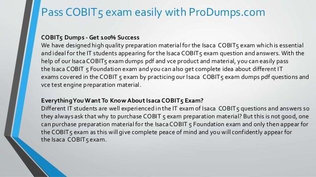 COBIT5 Testing Engine