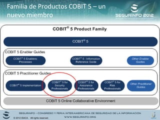 Familia de Productos COBIT 5 – un 
nuevo miembro 
© 2012 ISACA. All rights reserved. 
 