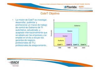 CobiT Itil Iso 27000 Marcos De Gobierno | PDF