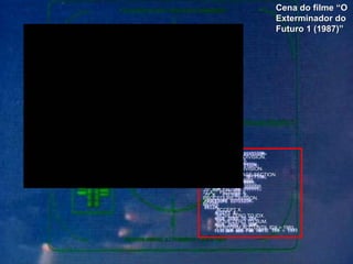 Cena do filme “O Exterminador do Futuro 1 (1987)” IDENTIFICATION DIVISION. PROGRAM ID. ACC. ENVIRONMENT DIVISION. WORKING-STORAGE SECTION. 77 IDX PICTURE 9999. 77 SUM PICTURE 999999. 77 X  PICTURE X. PROCEDURE DIVISION. BEGIN. ACCEPT X. MOVE ZERO TO IDX. MOVE ZERO TO SUM. PERFORM ACC UNTIL IDX = 1981. 