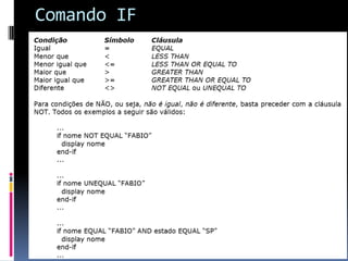 Comando IF
 
