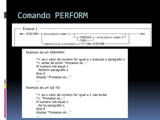 Comando PERFORM
 
