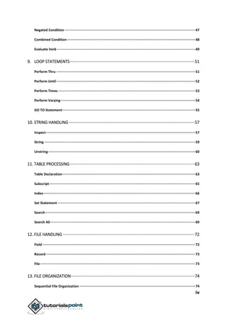 Cobol tutorial | PDF
