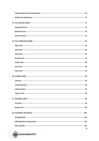 Cobol tutorial | PDF