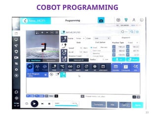 Cobot Programming Language COBOTS for industrial applications Collaborative Robots (Cobots) are ...