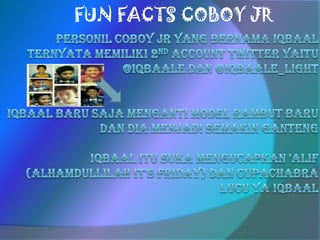 FUN FACTS COBOY JR
 