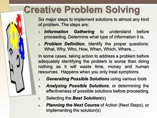 Problem solving& Decision Making | PPTX