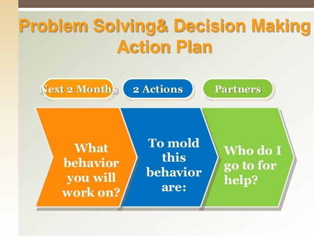 problem solving & decision making action plan example