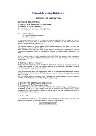 Manual de serviço Original :
 