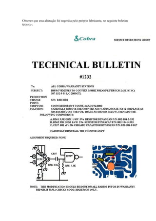 Observe que esta alteração foi sugerida pelo próprio fabricante, no seguinte boletim
técnico :
 