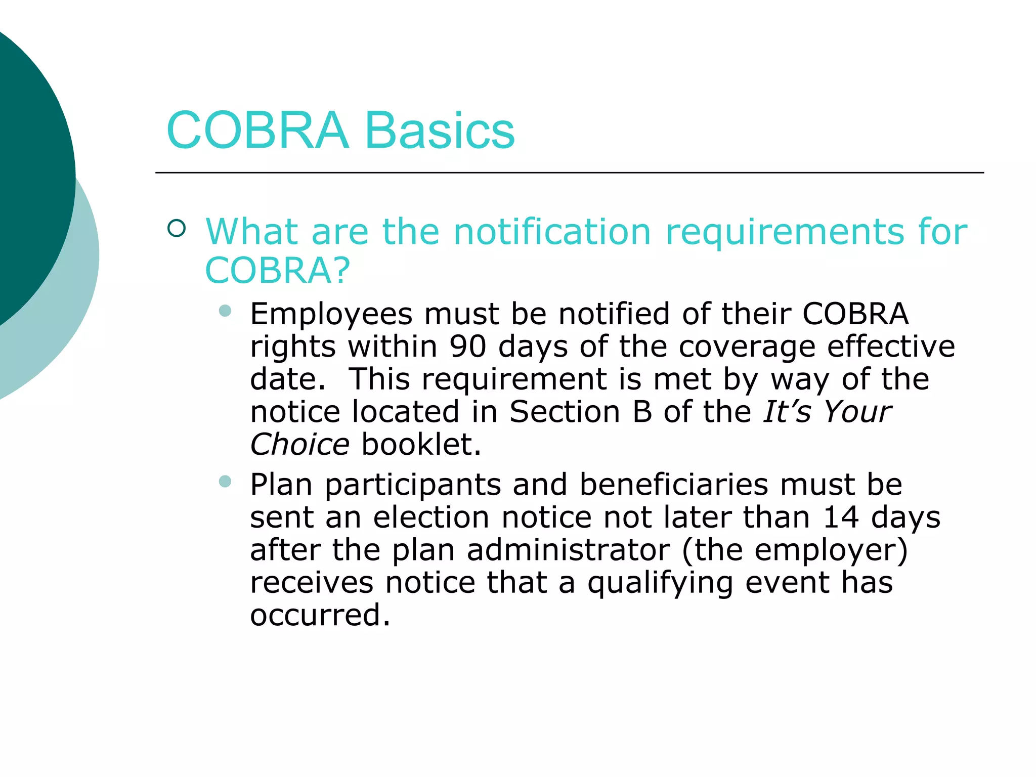 Cobra basics website | PPT | Life Insurance | Insurance