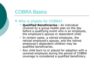 Cobra basics website | PPT | Life Insurance | Insurance