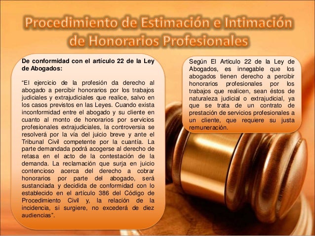 Cobro Honorarios Profesionales