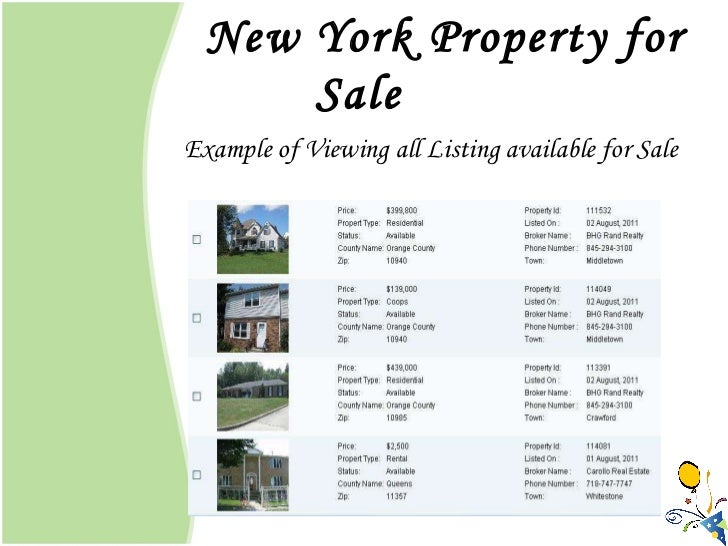 Real Estate Multiple Listing Service NY