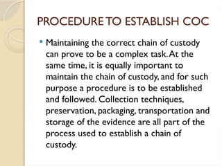 chain of custory...forensic science ..pptx