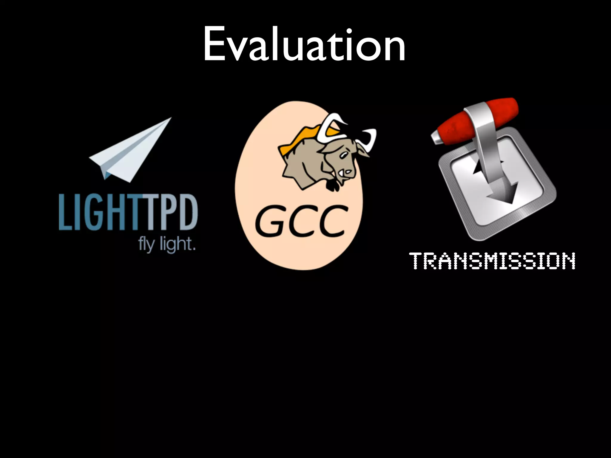 Evaluation
Transmission
 