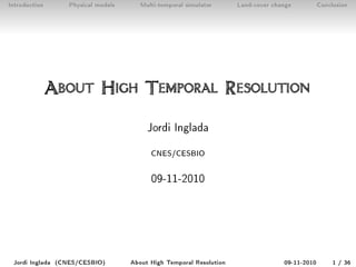 About hight temporal resolution | PDF