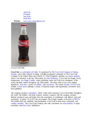 Coca cola-communication-report