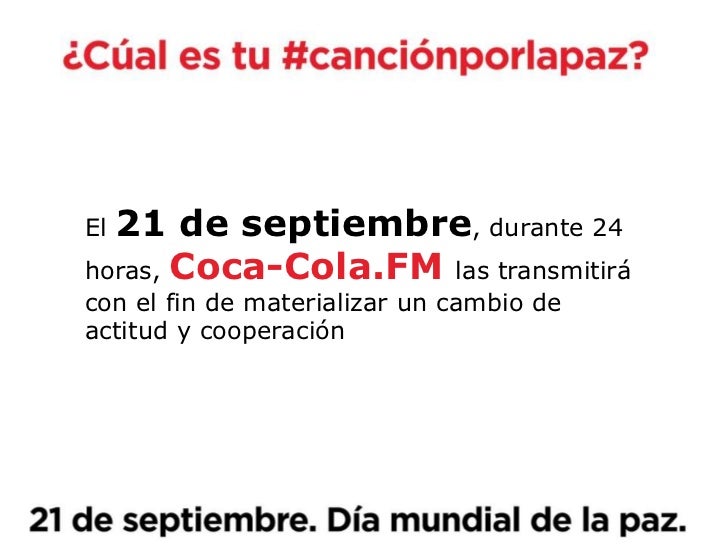 CocaCola en México se une a el Día Mundial de la Paz