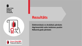 Elektroniskais vs drukātais pārskats
Atgriezeniskā saite ietekmes pusēm
Nākamā gada pārskats
Rezultāts
 